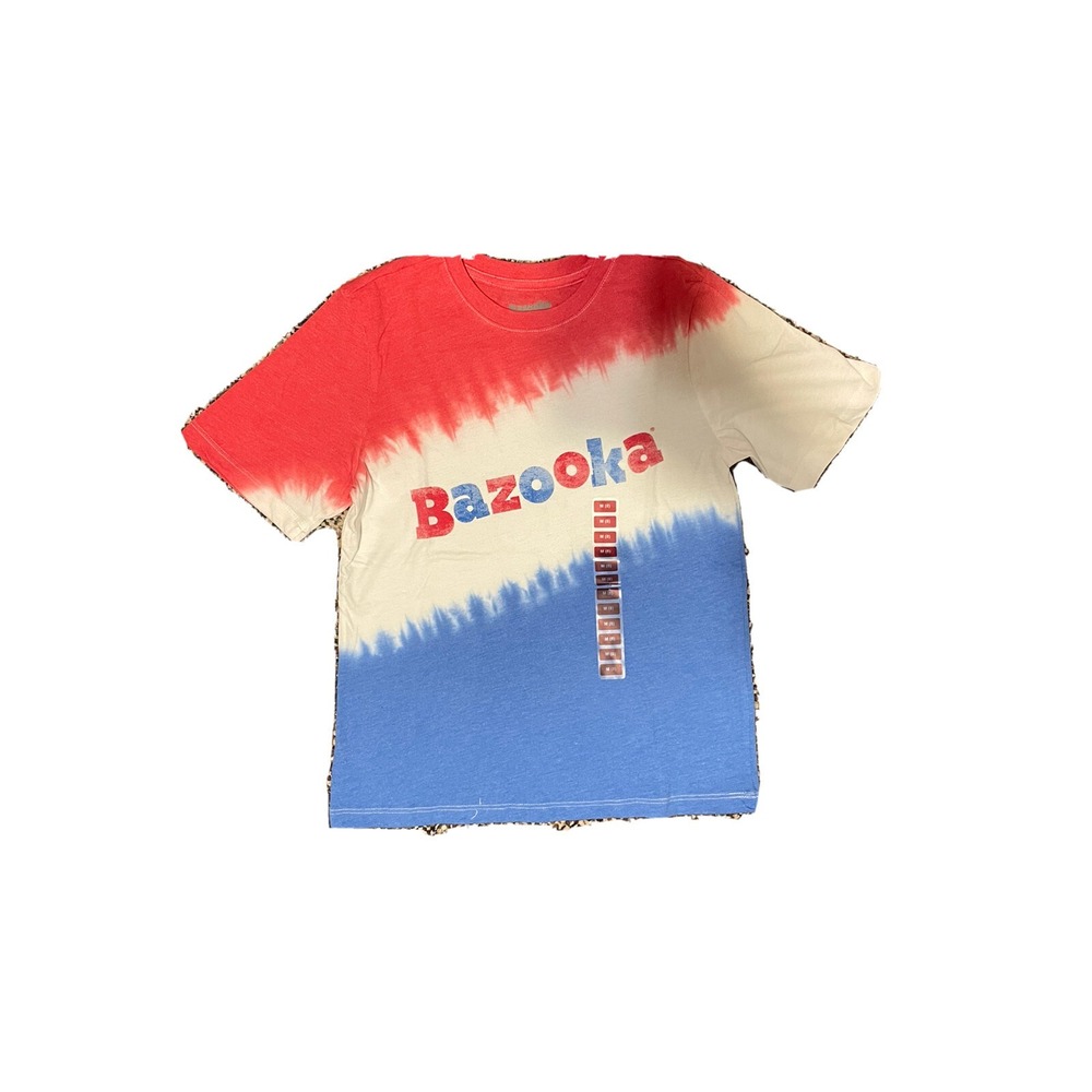 Bazooka Logo Red, White, And Blue T Shirt Boys Size 6/7